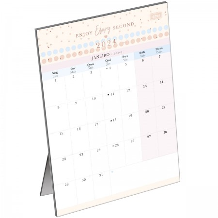 Calendário Planner de Mesa Pequeno Soho 2024 Tilibra Livraria e