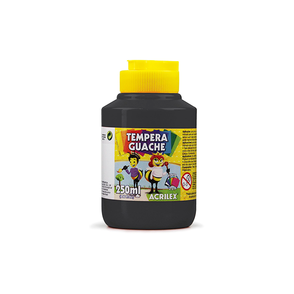 Tinta Guache Preta 250ml Acrilex