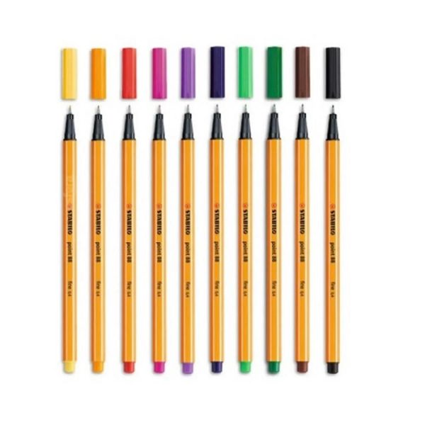 Kit De Canetas Fineliner 0,4 10 Cores- Stabilo - Imagem 2