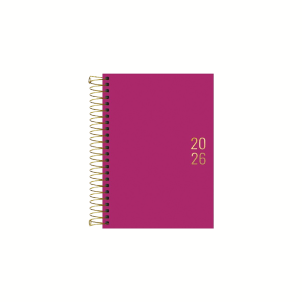 Agenda Espiral Diária Napoli M5 Rosa 2026- Tilibra