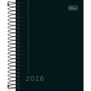 Agenda Espiral M4 Pepper Preta 2026- Tilibra