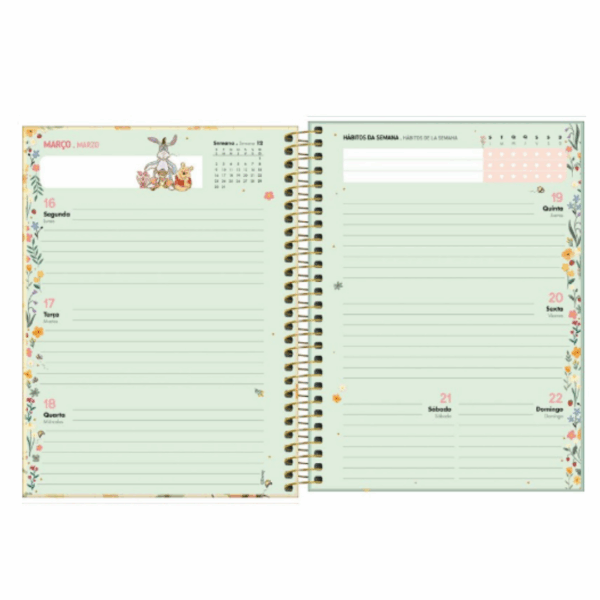 Planner Espiral M7 Ursinho Pooh 2026- Tilibra - Imagem 8