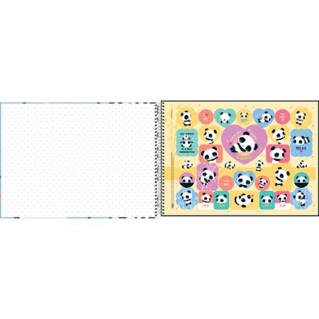 Caderno para Desenho Panda - 20X28cm