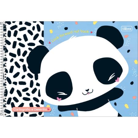 Caderno De Desenho Panda 80 folhas Tilibra