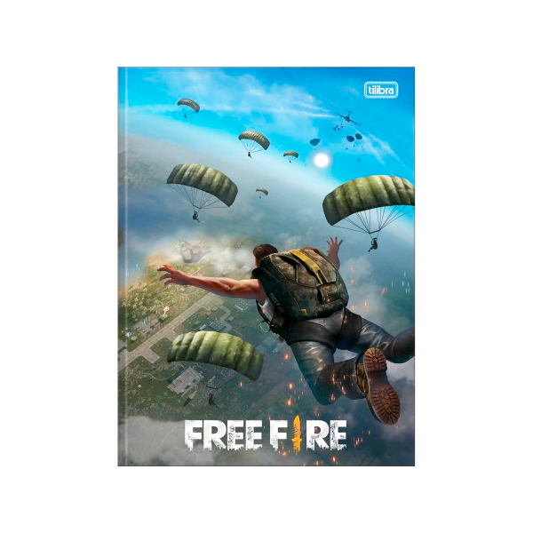 Caderno Pequeno 1/4 Brochura 80 Folhas Free Fire TILIBRA