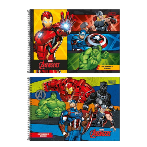 Caderno de Desenho e Cartografia 80Fls Avengers- Tilibra
