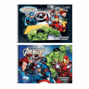 Caderno de Desenho e Cartografia 80Fls Avengers- Tilibra