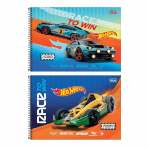 Caderno de Desenho e Cartografia Hotwheels 80fls- Tilibra