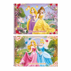 Caderno de Desenho e Cartografia Princesas 80fls- Tilibra