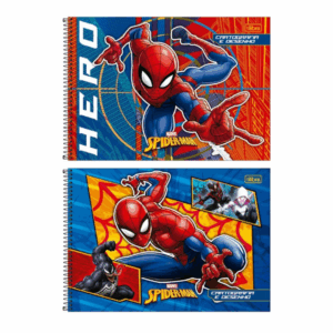 Caderno de Desenho e Cartografia 80Fls Spider Man- Tilibra