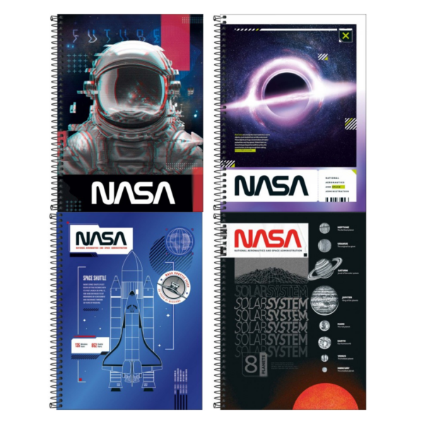 Caderno Espiral Capa Dura Universitário 10 Matérias Nasa 160fls- Tilibra