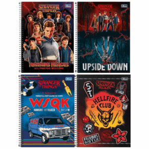 Caderno Espiral Universitário 10 Matérias Stranger Things 160fls- Tilibra Connect
