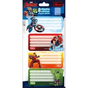 Etiqueta Escolar Avengers 8x1-Tilibra
