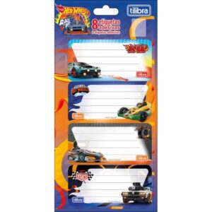 Etiqueta Escolar Hot Wheels 8x1 Tilibra