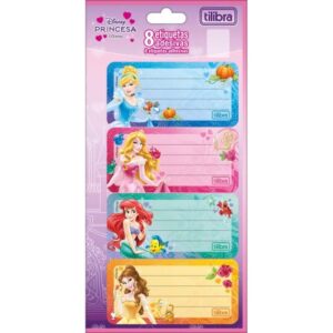 Etiqueta Escolar Princesas 8x1- Tilibra