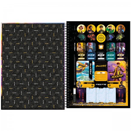 Caderno Espiral Pequeno Free Fire 80 Folhas Tilibra