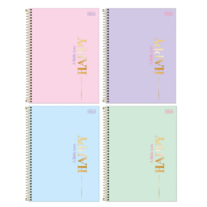 Caderno Espiral Universitário 15 Matérias Happy 240fls- Tilibra