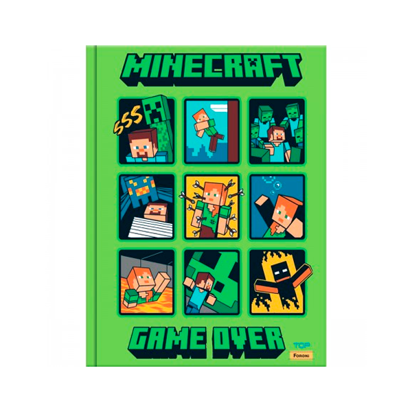Caderno Brochurão Minecraft Capa Dura 96fls Foroni - Papelaria Criativa