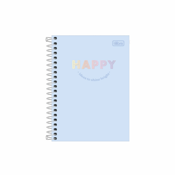 Caderneta Espiral Capa Dura 1/4 Happy 80Fls- Tilibra - Imagem 5