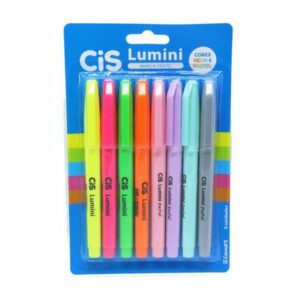 Kit Marca Texto Lumini Pastel e Neon 8x1- CIS