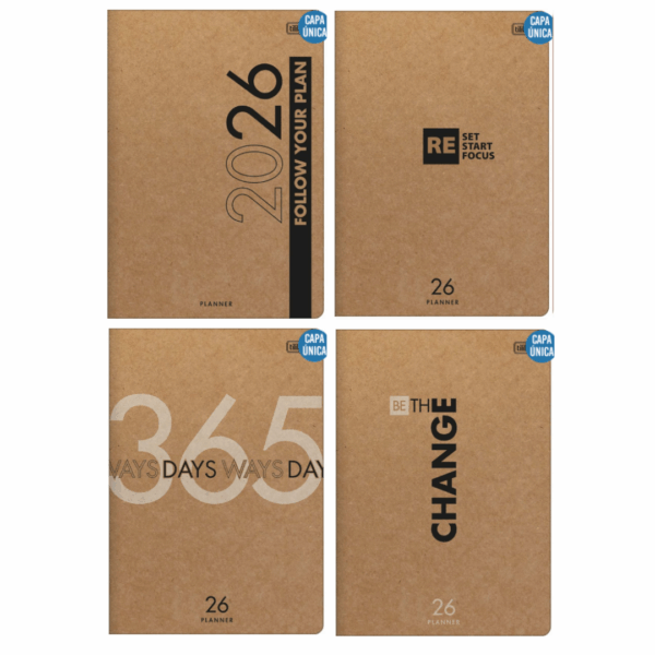 Planner Grampeado KraftWork 2026- Tilibra