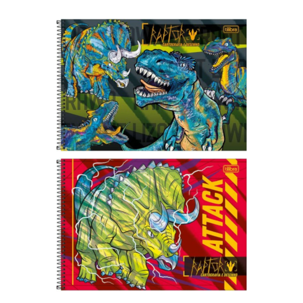 Caderno de Cartografia e Desenho Espiral Capa Dura Raptor 80fls- Tilibra
