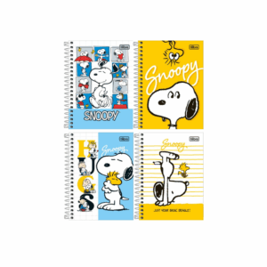 Caderneta Espiral Capa Dura 1/8 Snoopy 80Fls- Tilibra