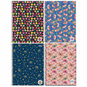 Caderno Espiral Universitário Capa Dura 16 Matérias Pepper Feminino 256fls- Tilibra