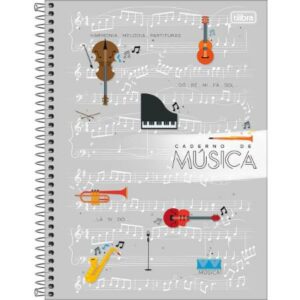 CADERNO DE MÚSICA ESPIRAL CAPA DURA UNIVERSITÁRIO TILIBRA 80 FOLHAS