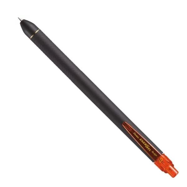 Caneta Pentel Gel Retrátil- Energel Black 0,7 mm Laranja