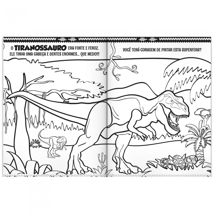 Descobrindo o Mundo dos Dinossauros: Desenhos para Colorir e