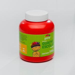 Guache Escolar 500ml Têmpera Vermelha- Piratininga