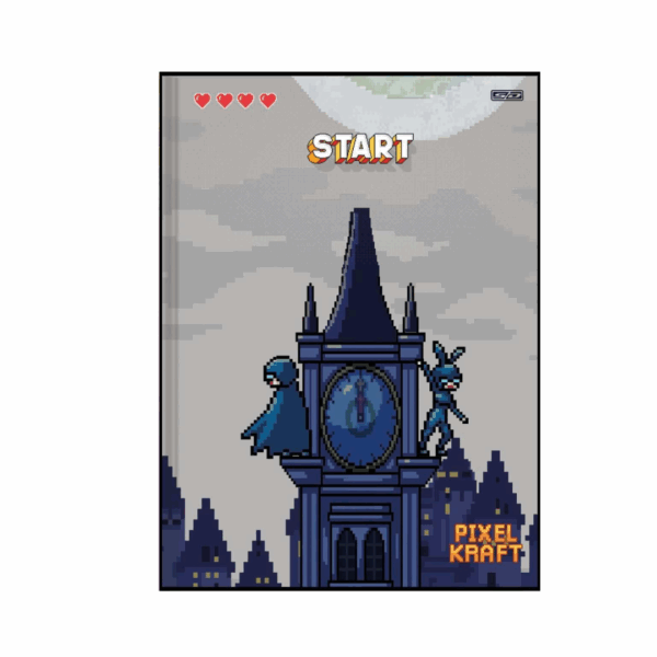 Caderno Brochura Margeado 48fls Pixel Kraft- Animativa - Imagem 5
