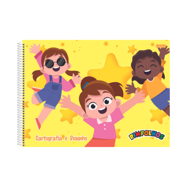 Caderno de Desenho Pimpolhos Feminino 60fls- Animativa - Imagem 2