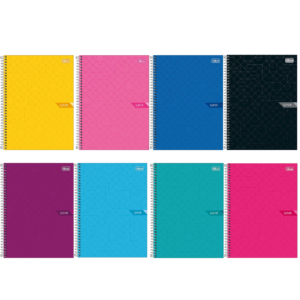 Caderno Espiral Universitário 15 Matérias Lunix Cores 240fls- Tilibra