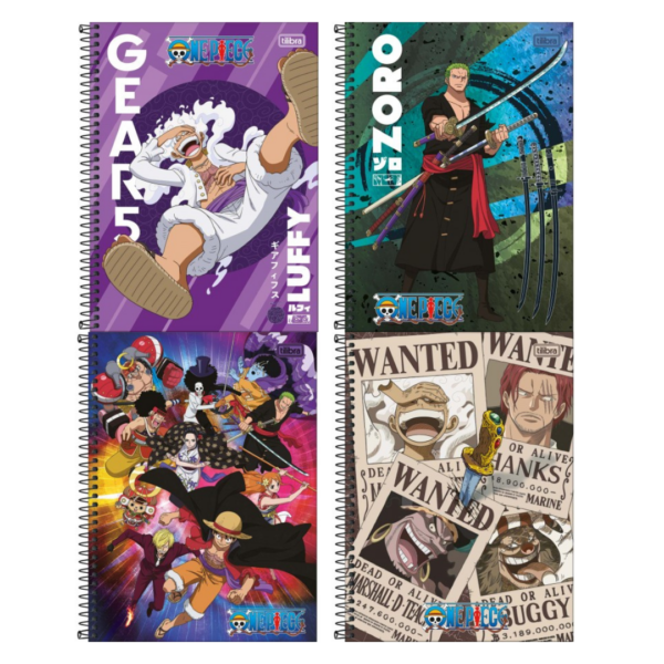 Caderno Espiral Universitário 1 Matéria One Piece 80fls- Tilibra