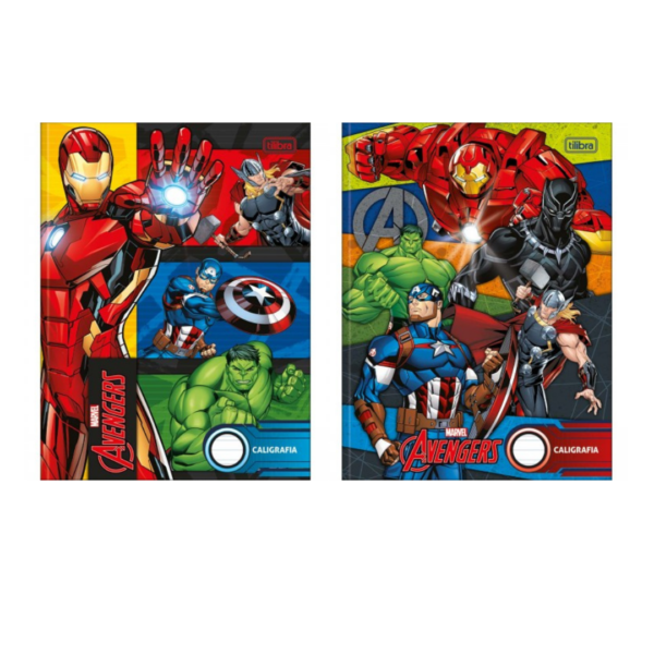 Caderno de Caligrafia Brochura Capa Dura Avengers 40 Fls- Tilibra