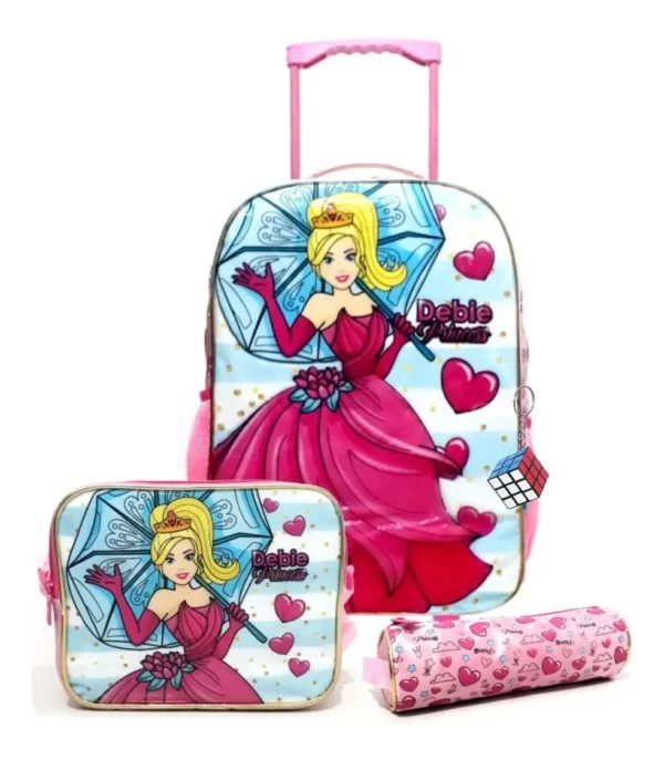 Kit Mochila/ Lancheira/ Estojo Lovely Friends- Rocie