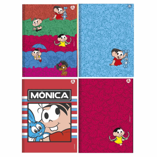 Caderno Brochura Margeado Turma da Mônica 80fls- Animativa