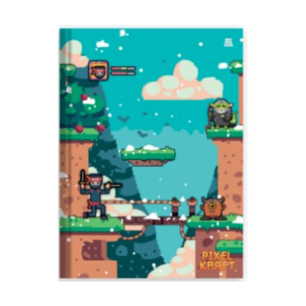 Caderno Brochura Pixel Kraft 80fls- Animativa - Imagem 3