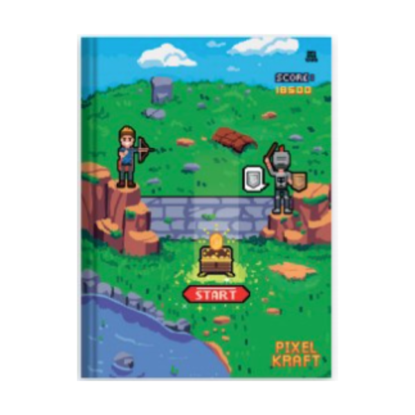 Caderno Brochura Pixel Kraft 80fls- Animativa - Imagem 5
