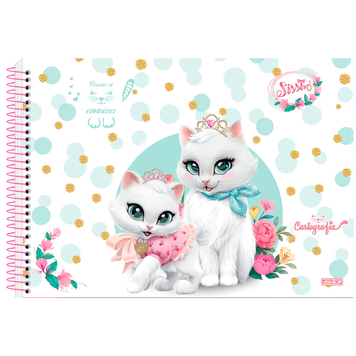 Caderno de desenho Gatinha Marie