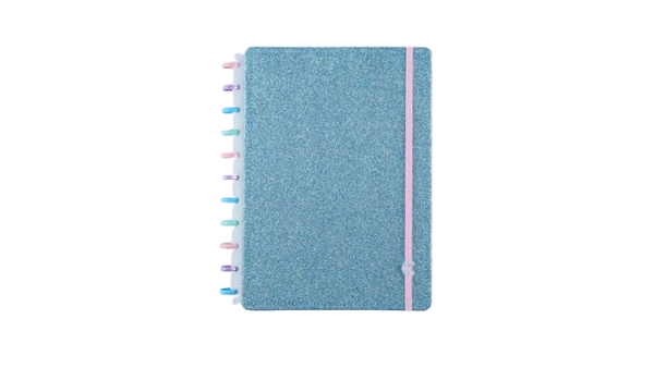 Caderno Inteligente Lets Glitter Ocean Blue Grande A4