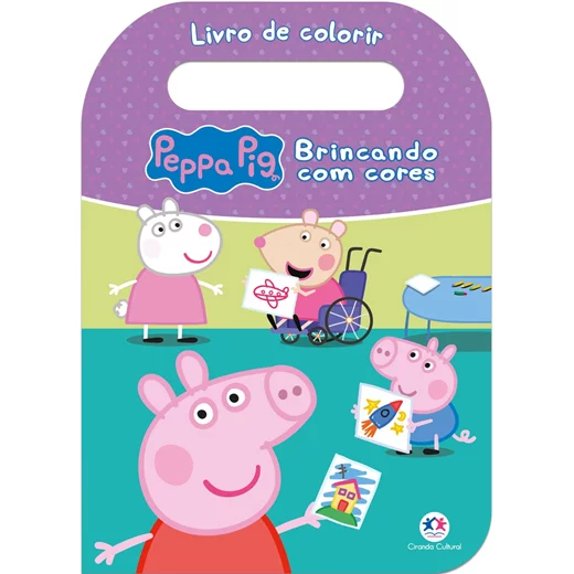 Atividade Colorir Especial – Peppa Pig com 12 lápis de cor grande