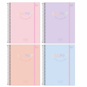 Planner Espiral M7 Happy Cores 2026- Tilibra