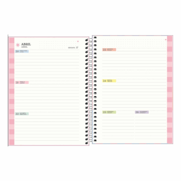 Planner Espiral M7 Happy Cores 2026- Tilibra - Imagem 7