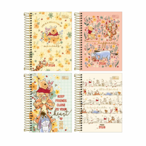 Agenda Espiral Diária Ursinho Pooh M5 2026- Tilibra