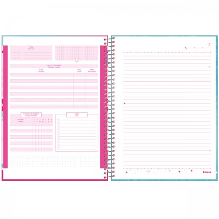 Caderno Universitário Espiral Barbie 80fls - Foroni - Livraria e