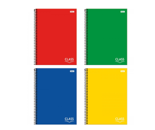 Caderno Espiral 1 Matéria Class Cores 80fls- Foroni