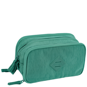 Estojo Especial Crinkle 3 Divisórias Verde Esmeralda- Sestini